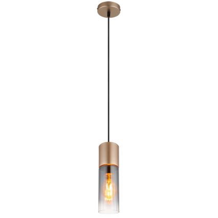 Globo - Lampada a sospensione su cavo 1xE27/25W/230V, finitura bronzo, Ø 10,5 cm