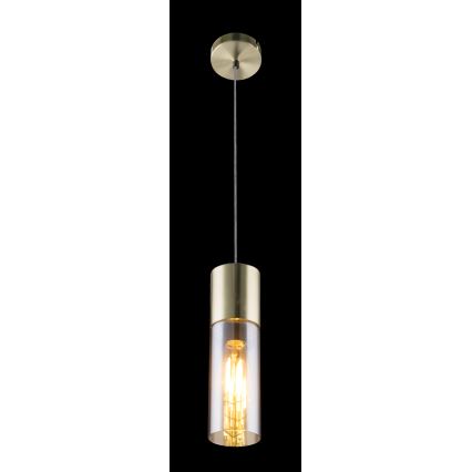 Globo - Suspension filaire 1xE27/25W/230V d. 10,5 cm laiton