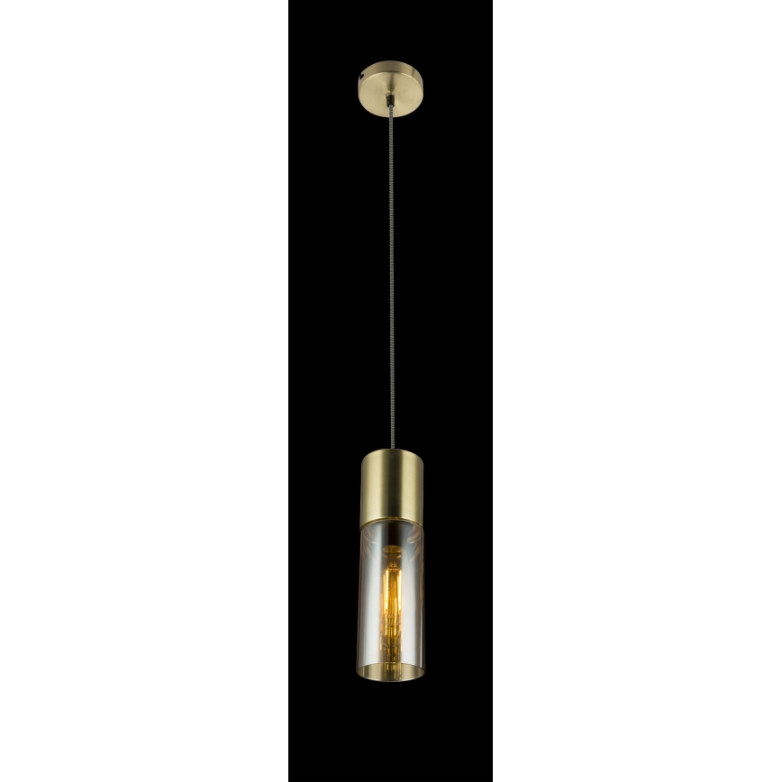 Globo - Suspension filaire 1xE27/25W/230V d. 10,5 cm laiton