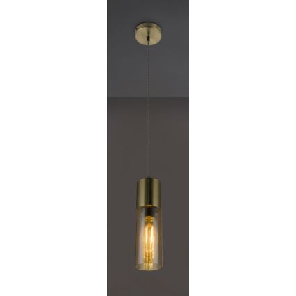 Globo - Suspension filaire 1xE27/25W/230V d. 10,5 cm laiton