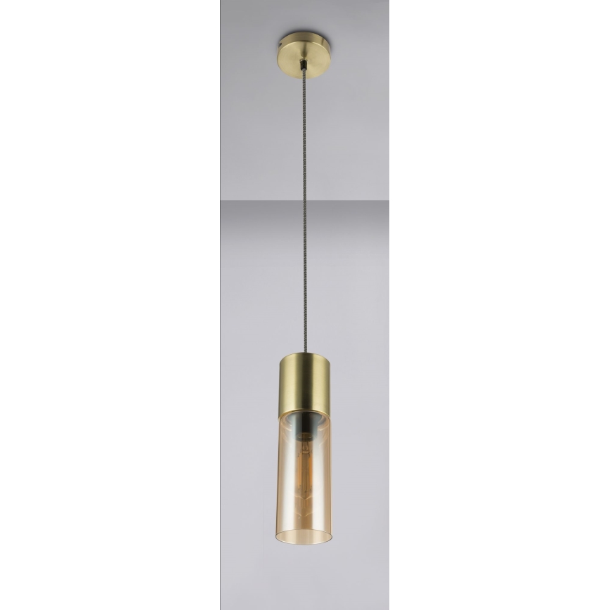 Globo - Suspension filaire 1xE27/25W/230V d. 10,5 cm laiton