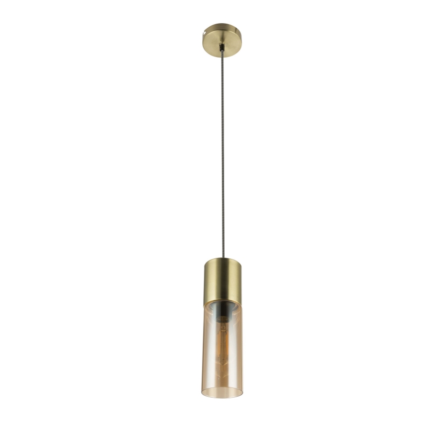 Globo - Suspension filaire 1xE27/25W/230V d. 10,5 cm laiton