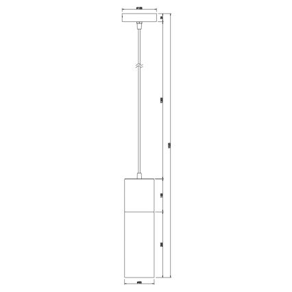 Globo - Suspension filaire 1xE27/25W/230V d. 10,5 cm laiton