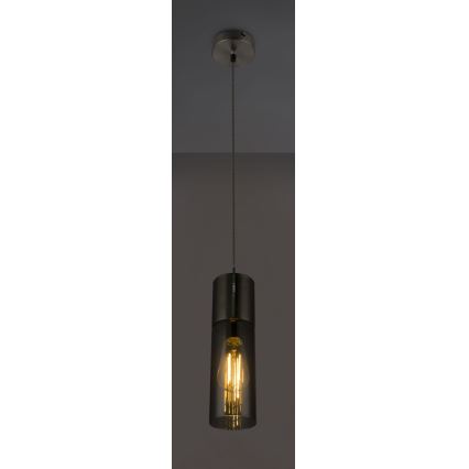 Globo - Hängeleuchte 1xE27/25W/230V d 10,5 cm matt Chrom