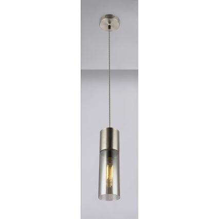 Globo - Hängeleuchte 1xE27/25W/230V d 10,5 cm matt Chrom
