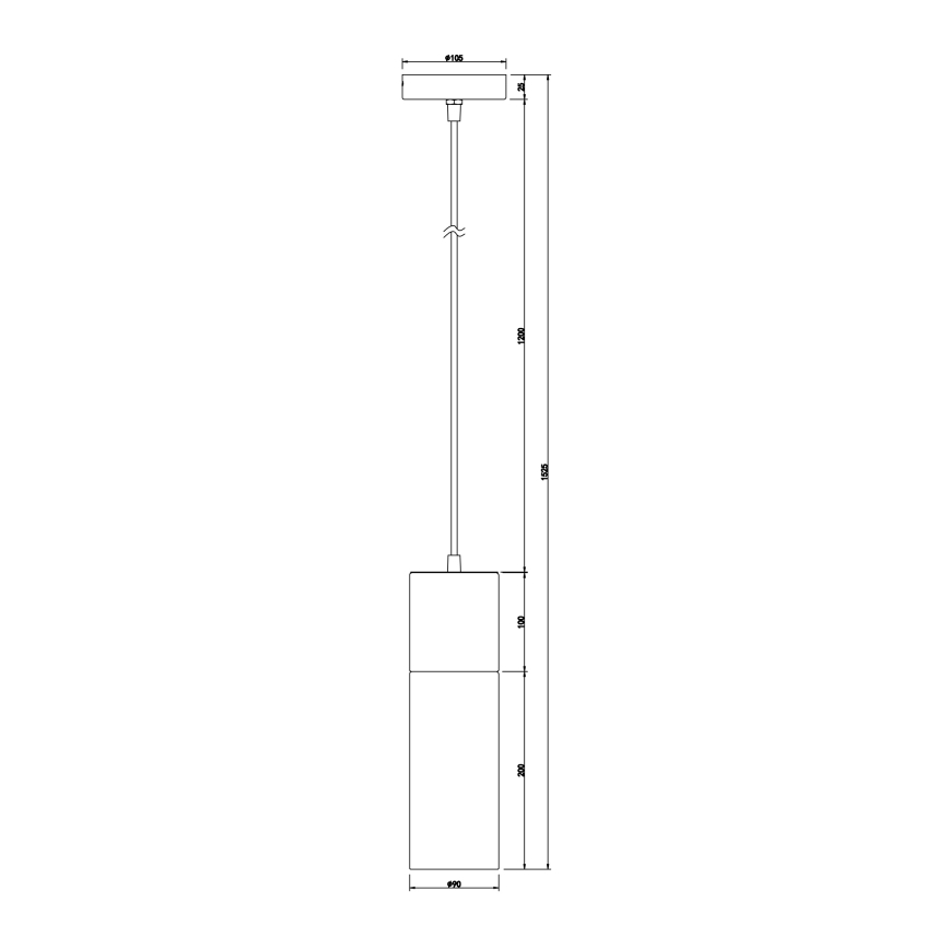Globo - Hängeleuchte 1xE27/25W/230V d 10,5 cm matt Chrom