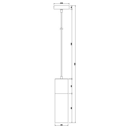 Globo - Suspension filaire 1xE27/25W/230V d. 10,5 cm chrome mat