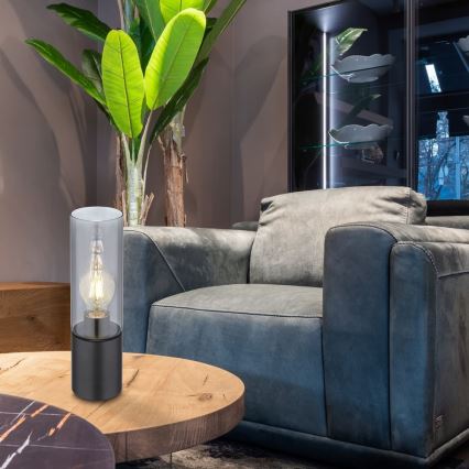 Globo - Touch-Tischlampe 1xE27/25W/230V Ø 9 cm schwarz