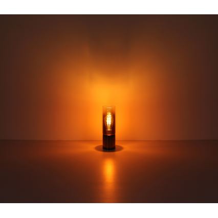Globo - Lampada da tavolo Touch 1xE27/25W/230V diametro 9 cm nero/rame