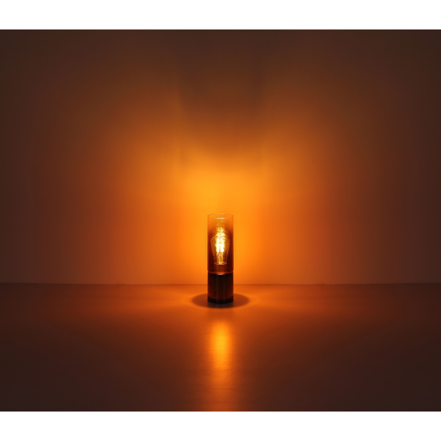 Globo - Lampada da tavolo Touch 1xE27/25W/230V diametro 9 cm nero/rame