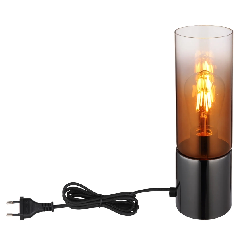 Globo - Lampada da tavolo Touch 1xE27/25W/230V diametro 9 cm nero/rame