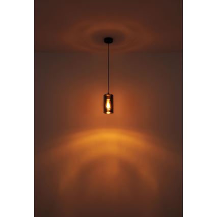 Globo - Hängeleuchte 1xE27/25W/230V d 11 cm schwarz