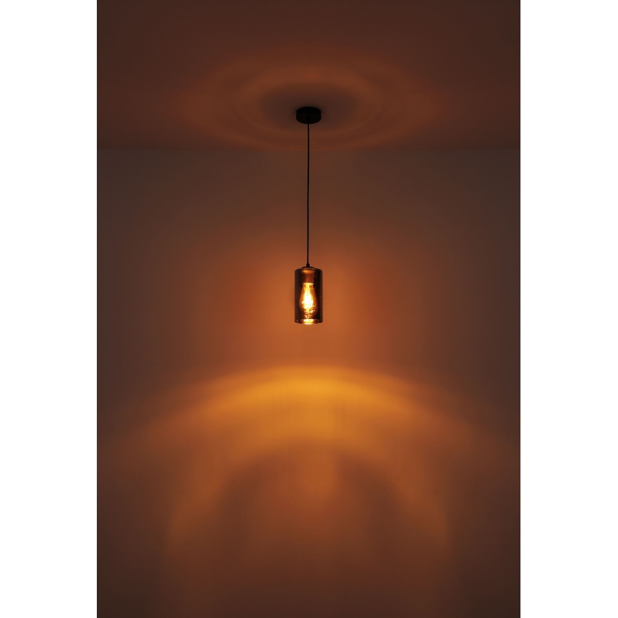 Globo - Hängeleuchte 1xE27/25W/230V d 11 cm schwarz