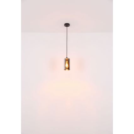 Globo - Hängeleuchte 1xE27/25W/230V d 11 cm schwarz