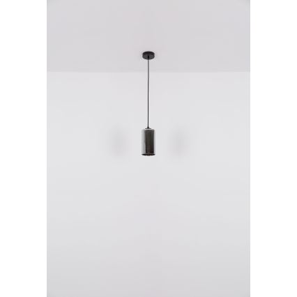Globo - Hängeleuchte 1xE27/25W/230V d 11 cm schwarz