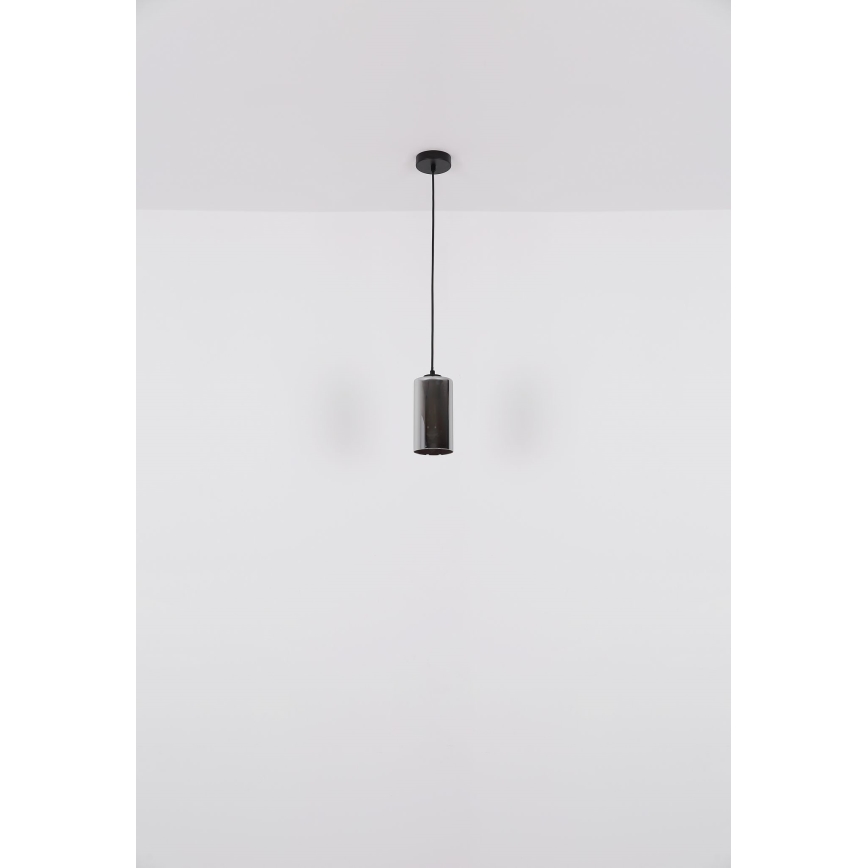 Globo - Hängeleuchte 1xE27/25W/230V d 11 cm schwarz