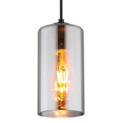 Globo - Hängeleuchte 1xE27/25W/230V d 11 cm schwarz