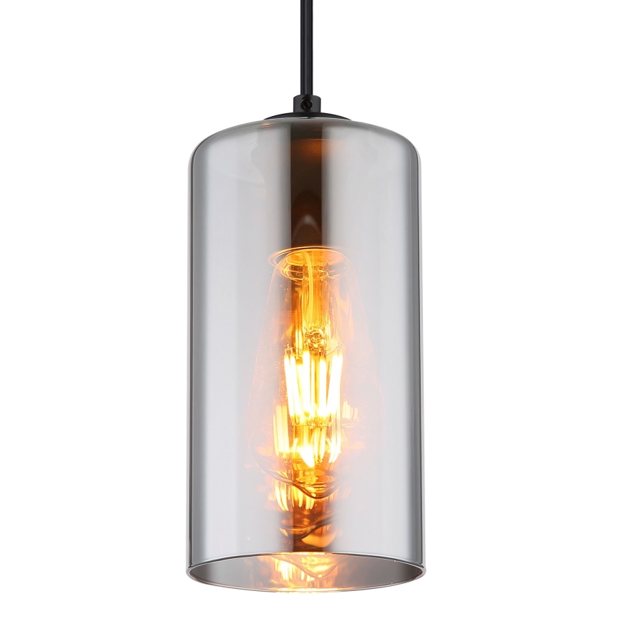Globo - Hängeleuchte 1xE27/25W/230V d 11 cm schwarz