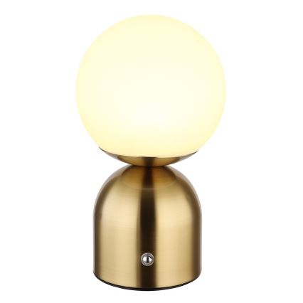 Globo - Dimmbare LED-Tischleuchte mit Touch-Funktion LED/2,5W/3,7V 2700K/4000K/6500K 1800 mAh USB Messing