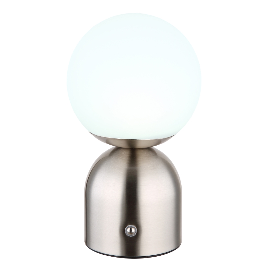 Globo - Lampada da tavolo LED dimmerabile con funzione Touch LED/2,5W/3,7V 2700K/4000K/6500K 1800 mAh USB cromo opaco