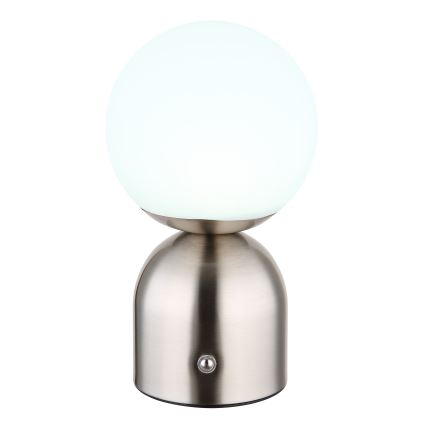 Globo - Lampe de table tactile à intensité variable LED/2,5W/3,7V 2700K/4000K/6500K 1800 mAh USB chrome mat