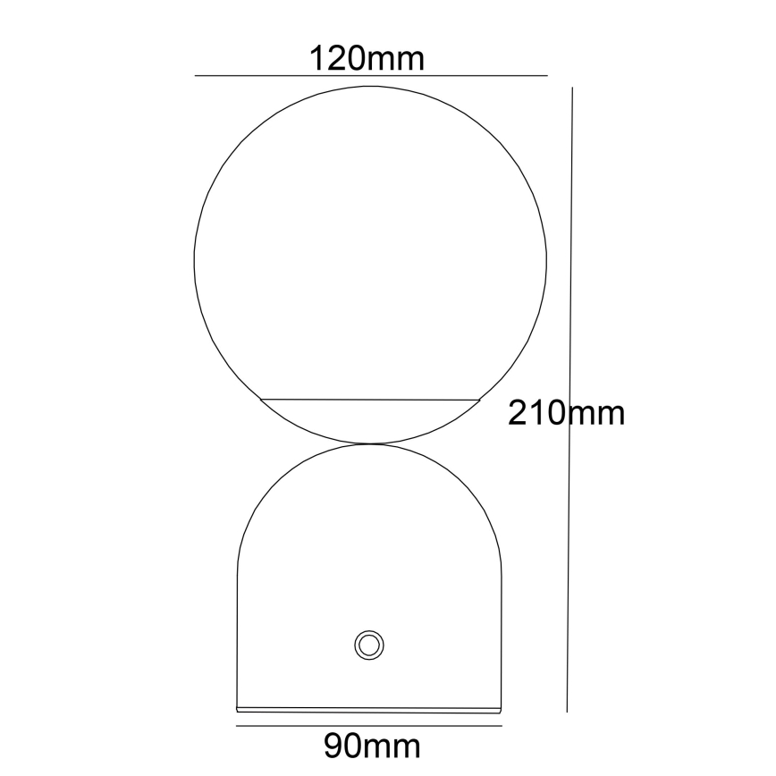 Globo - Lampe de table tactile à intensité variable LED/2,5W/3,7V 2700/4000/6500K 1800 mAh USB blanc