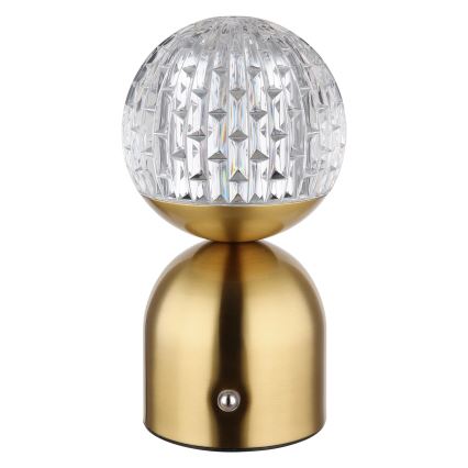 Globo - Dimmbare LED-Tischleuchte mit Touch-Funktion LED/2,5W/3,7V 2700/4000/6500K 1800 mAh USB Messing
