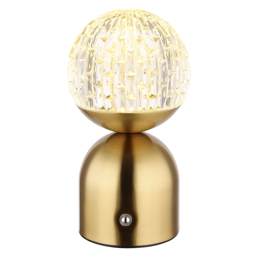 Globo - Lampada da tavolo LED dimmerabile con funzione Touch LED/2,5W/3,7V 2700/4000/6500K 1800 mAh USB ottone