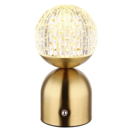 Globo - Lampe de table tactile à intensité variable LED/2,5W/3,7V 2700/4000/6500K 1800 mAh USB laiton