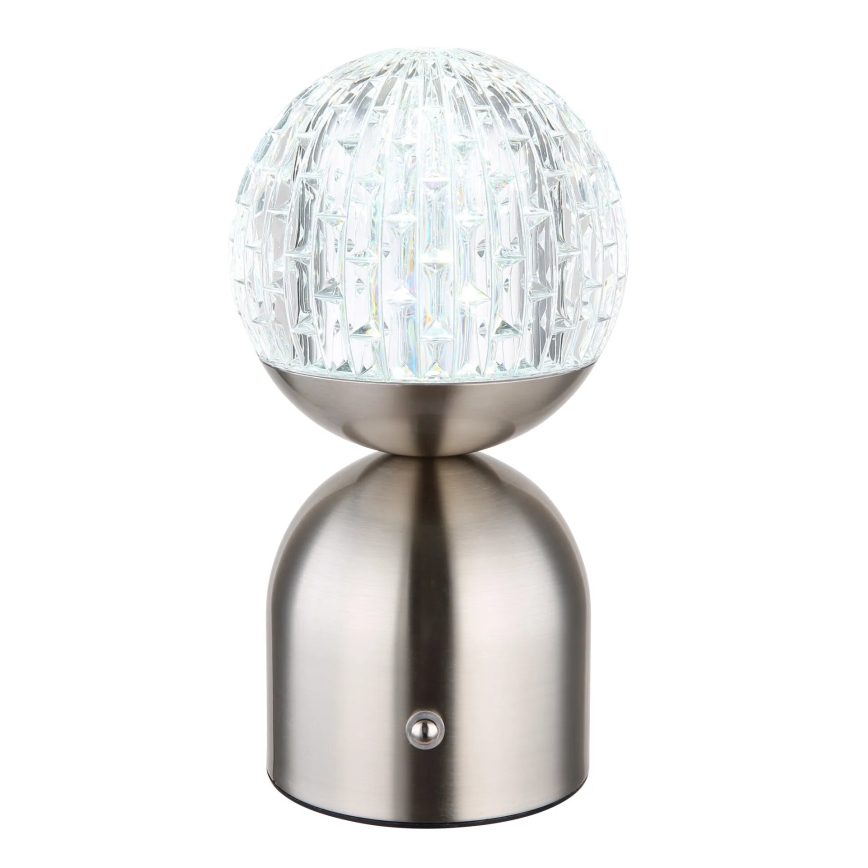 Globo - Lampada da tavolo LED dimmerabile con funzione Touch LED/2,5W/3,7V 2700/4000/6500K 1800 mAh USB cromo opaco