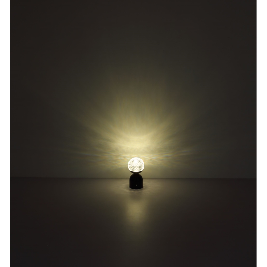 Globo - Lampe de table tactile à intensité variable LED/2,5W/3,7V 2700/4000/6500K 1800 mAh USB noir