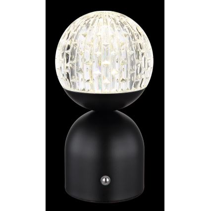 Globo - Lampe de table tactile à intensité variable LED/2,5W/3,7V 2700/4000/6500K 1800 mAh USB noir