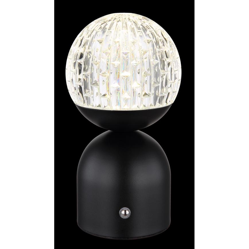Globo - Lampe de table tactile à intensité variable LED/2,5W/3,7V 2700/4000/6500K 1800 mAh USB noir