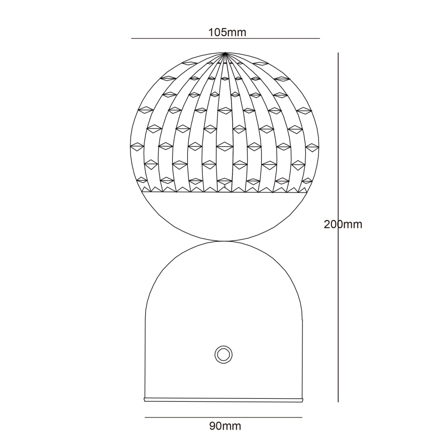 Globo - Lampe de table tactile à intensité variable LED/2,5W/3,7V 2700/4000/6500K 1800 mAh USB noir