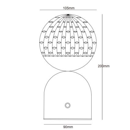 Globo - Dimmbare LED-Tischleuchte mit Touch-Funktion LED/2W/5V 2700/4000/65000K 1800 mAh weiß