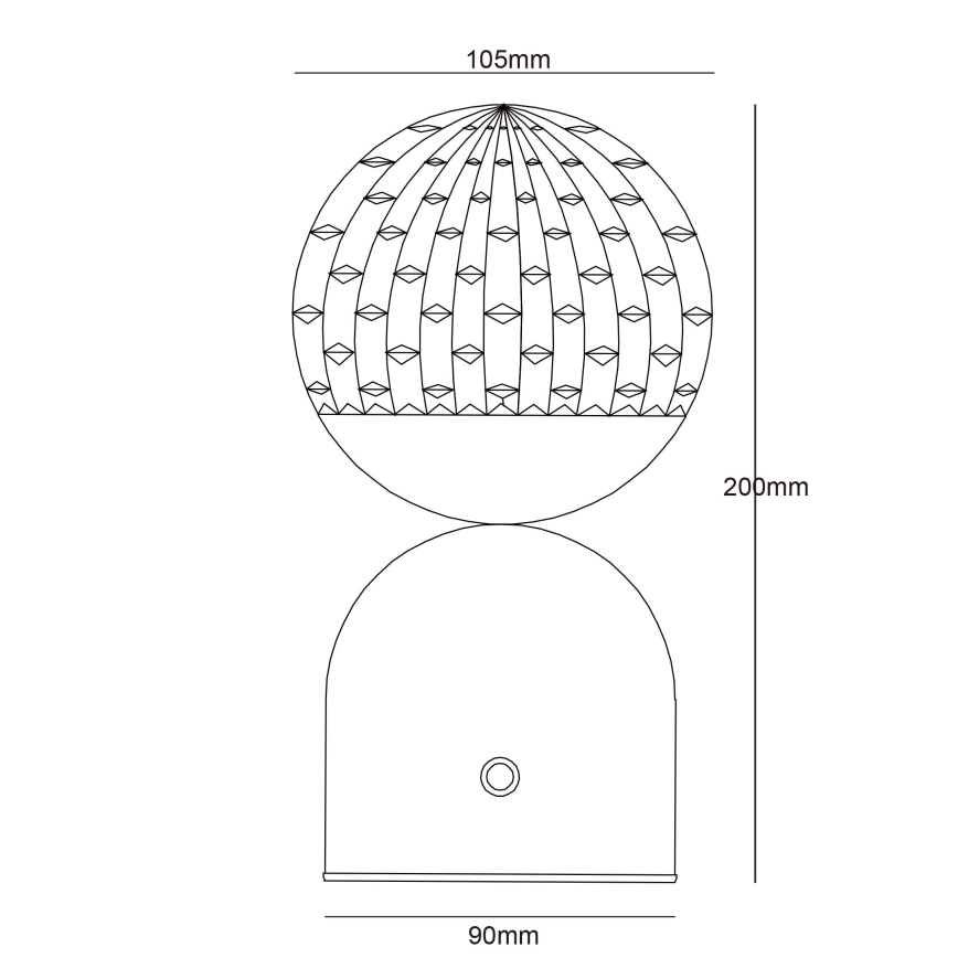 Globo - Dimmbare LED-Tischleuchte mit Touch-Funktion LED/2W/5V 2700/4000/65000K 1800 mAh weiß