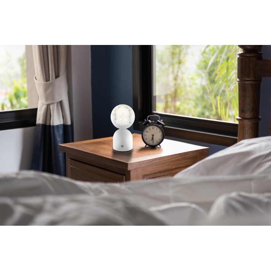 Globo - Lampada da tavolo LED dimmerabile con funzione Touch LED/2,5W/3,7V 2700/4000/65000K 1800 mAh USB bianco