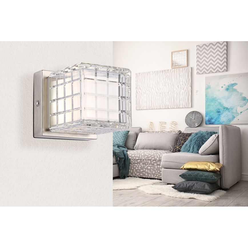 Globo - Lampada da tavolo LED dimmerabile con funzione Touch LED/2,5W/3,7V 2700K/4000K/6500K 1800 mAh USB cromo opaco