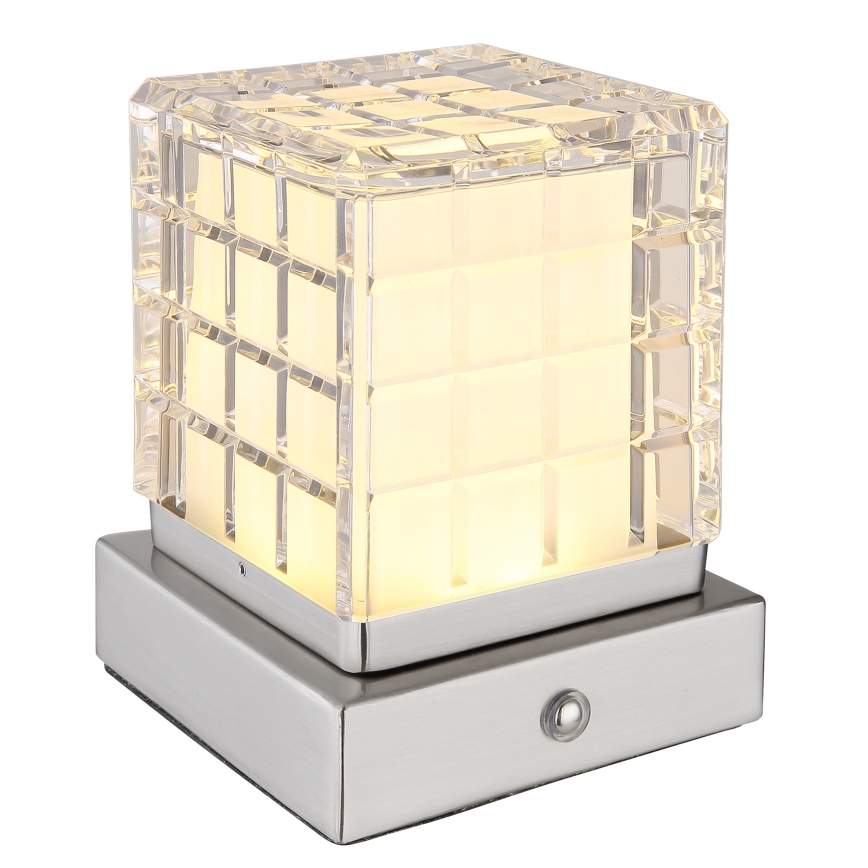 Globo - Lampada da tavolo LED dimmerabile con funzione Touch LED/2,5W/3,7V 2700K/4000K/6500K 1800 mAh USB cromo opaco