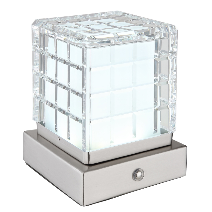 Globo - Lampada da tavolo LED dimmerabile con funzione Touch LED/2,5W/3,7V 2700K/4000K/6500K 1800 mAh USB cromo opaco