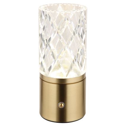Globo - Lampe de table tactile à intensité variable LED/2,5W/3,7V 2700K/4000K/6500K 1800 mAh USB doré