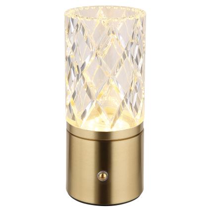 Globo - Lampe de table tactile à intensité variable LED/2,5W/3,7V 2700K/4000K/6500K 1800 mAh USB doré
