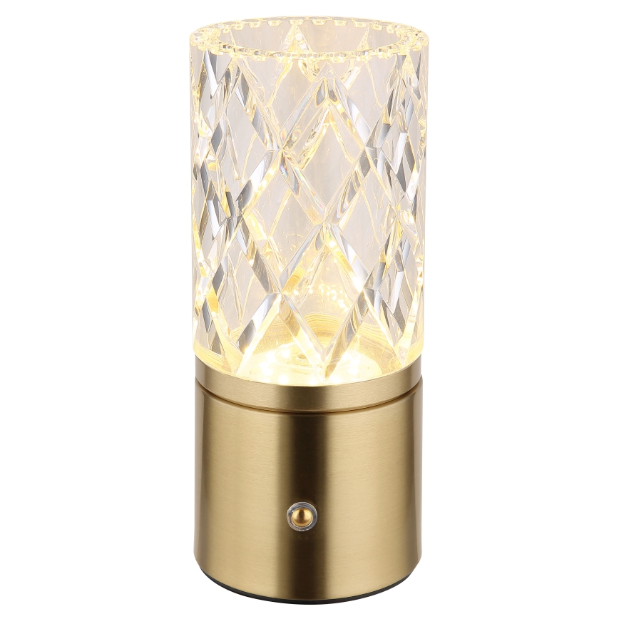 Globo - Lampe de table tactile à intensité variable LED/2,5W/3,7V 2700K/4000K/6500K 1800 mAh USB doré