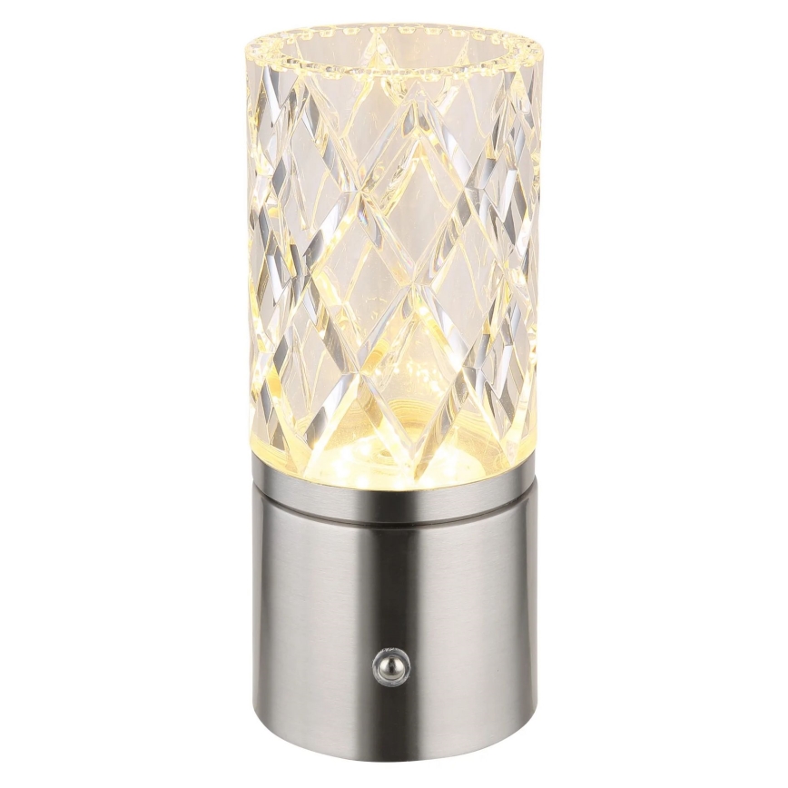 Globo - Lampada da tavolo LED dimmerabile con funzione Touch LED/2,5W/3,7V 2700K/4000K/6500K 1800 mAh USB cromo opaco