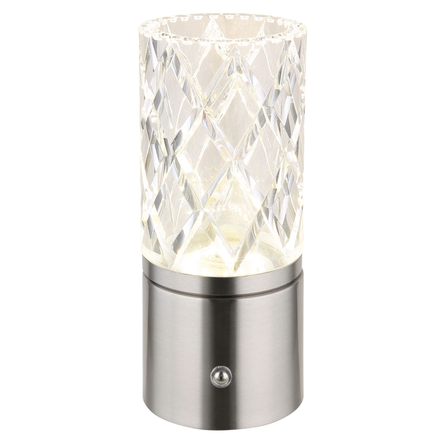 Globo - Lampe de table tactile à intensité variable LED/2,5W/3,7V 2700K/4000K/6500K 1800 mAh USB chrome mat