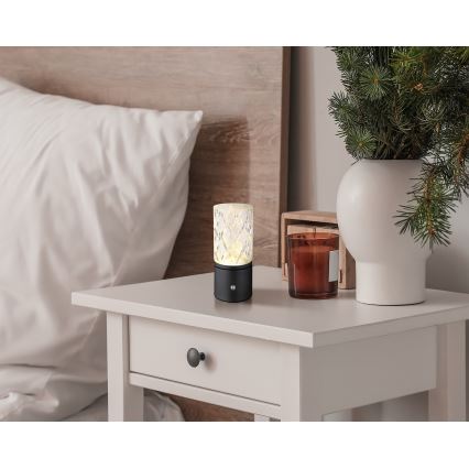 Globo - Lampe de table tactile à intensité variable LED/2,5W/3,7V 2700K/4000K/6500K 1800 mAh USB noir