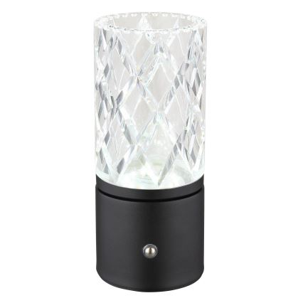 Globo - Lampe de table tactile à intensité variable LED/2,5W/3,7V 2700K/4000K/6500K 1800 mAh USB noir