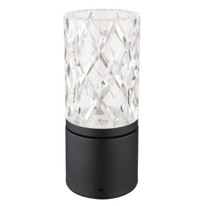 Globo - Lampe de table tactile à intensité variable LED/2,5W/3,7V 2700K/4000K/6500K 1800 mAh USB noir