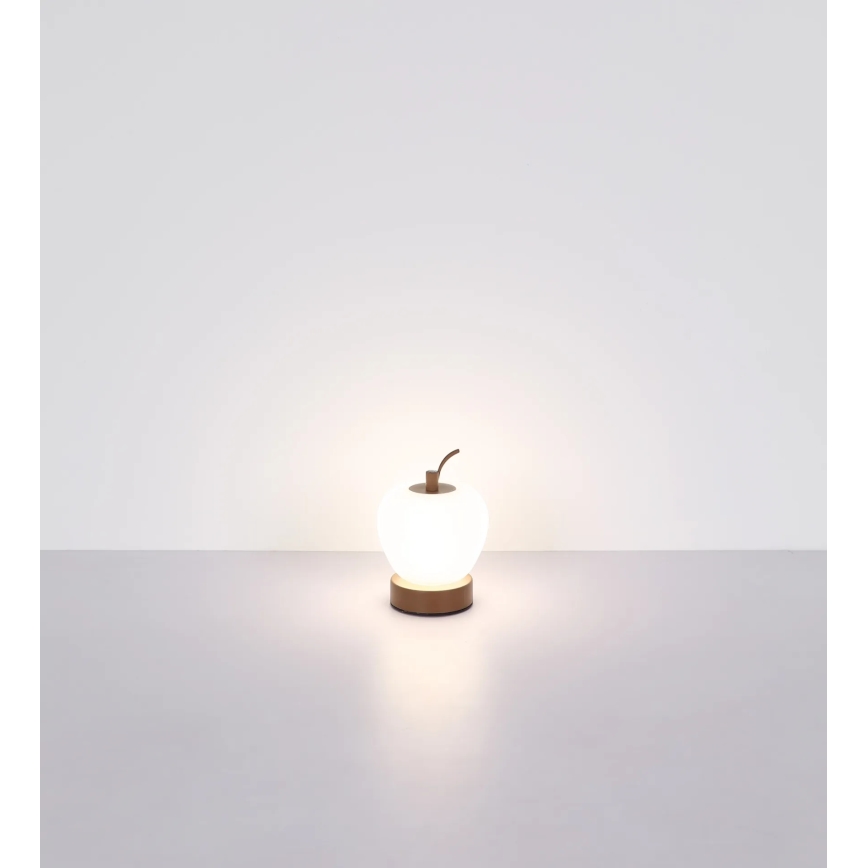 Globo - Lampada da tavolo LED dimmerabile con funzione Touch LED/2W/3,7V 2700K/4000K/6500K 1200 mAh USB marrone