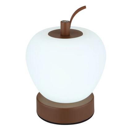 Globo - Lampada da tavolo LED dimmerabile con funzione Touch LED/2W/3,7V 2700K/4000K/6500K 1200 mAh USB marrone